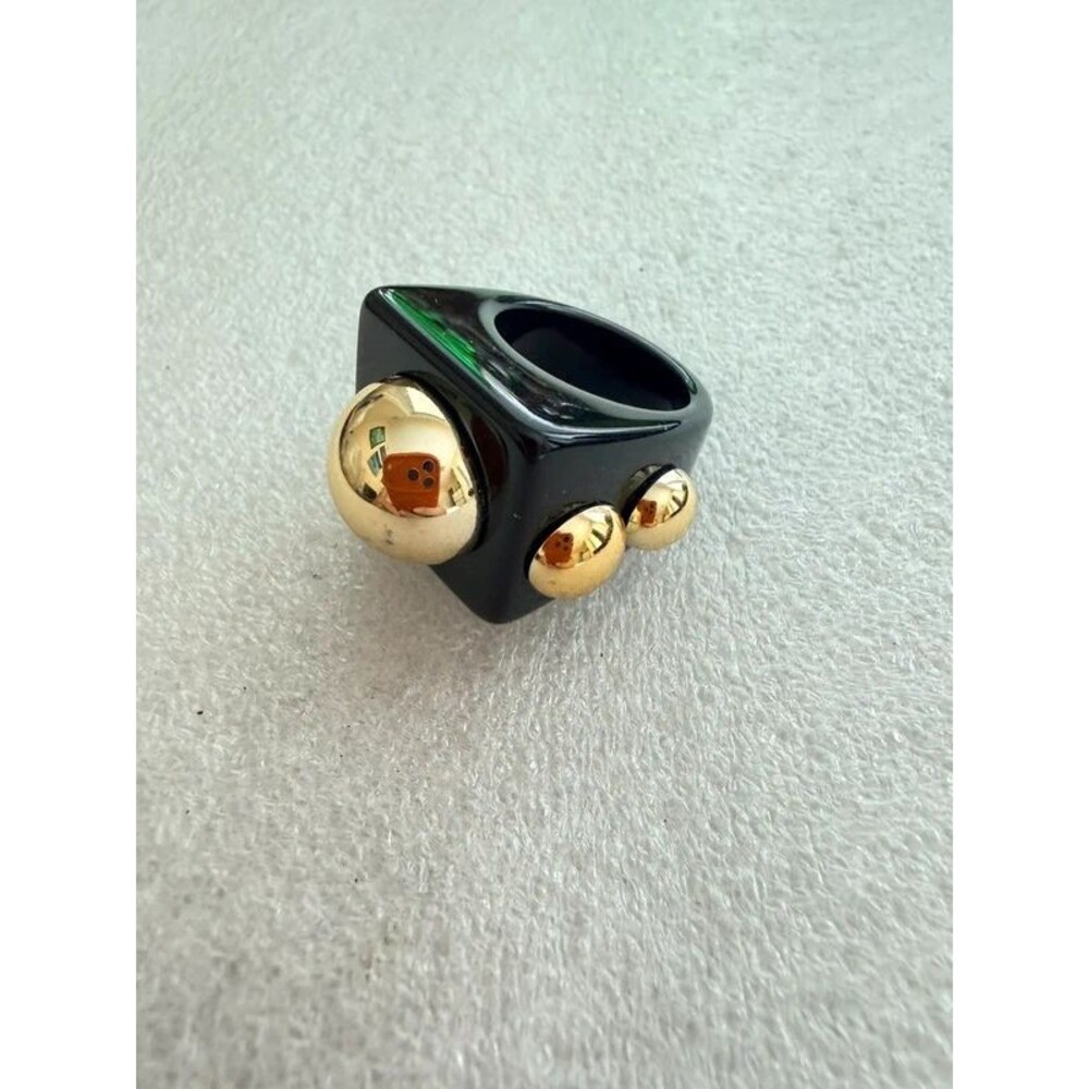 Chunky Black Resin Statement Ring